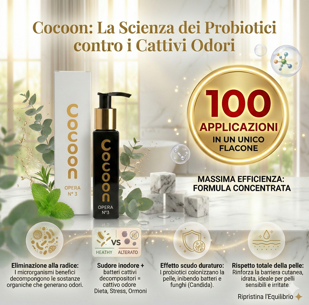 Cocoon crema probiotica per ascelle e piedi
